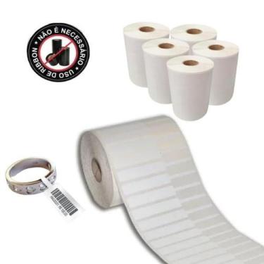 Imagem de 5 Rolos Etiqueta para Jóia 95x12mm Térmica - 10500 etiquetas - Xd Mega