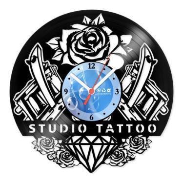 Imagem de Relógio De Parede Disco Vinil Comercial - Studio Tatto - VCM-014 - Mod