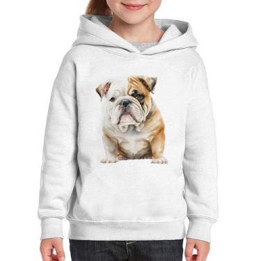Imagem de Moletom Infantil Bulldog-Inglês - Foca na Moda, Branco, 8