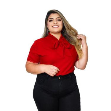 Imagem de Blusa feminina moda plus size manga curta barata sku:bp13 - R.S MODAS,