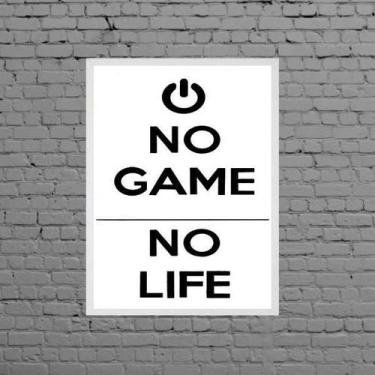 Imagem de Quadro Decorativo No Game No Life 33X24Cm Moldura Branca - Quadros On-