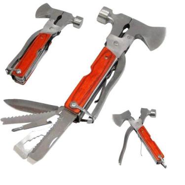 Imagem de Martelo Alicate Canivete Multifuncional com Funções Diversas para Camp