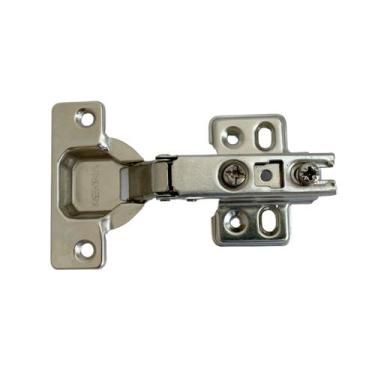 Imagem de Kit 4 Dobradiças Pressão 35mm Reta Armário com Parafuso - Renna