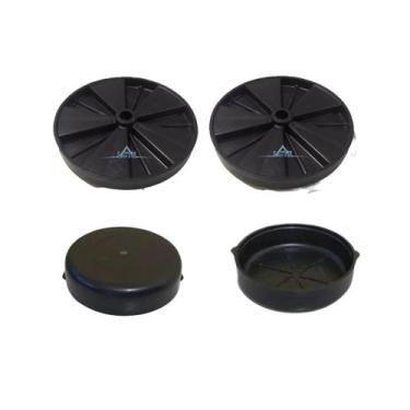 Imagem de Tampa Plástica Fechada + Par de Roda da Betoneira 120L Prime - Menegot