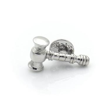 Imagem de Broche de lapela de martelo e martelo – Acessório distinto para juízes e especialistas jurídicos, presente atencioso para advogados, juízes e profissionais jurídicos, Medium, Latão, Sem Pedra Preciosa