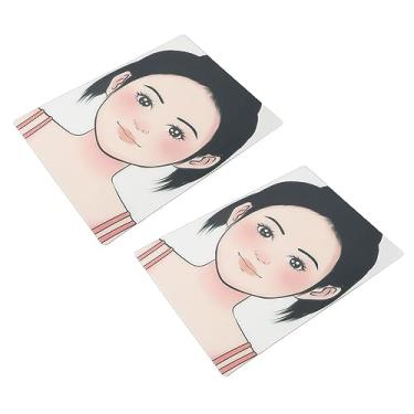 Imagem de Placa de Prática de Pintura Facial de Maquiagem, Placa de Prática de Pintura Facial de Menina Prática Anti Rachadura Flexível Durável Lavável para Palco