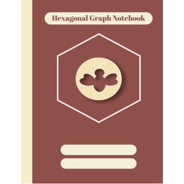 Imagem de Hexagonal Graph Notebook: HONEYCOMB-Composition Technical Sketchbook big 8.5 x 11 inches,160 pages, 1/4 Inch Hexagons. Chem Lab Science Assistants ... Science, math students, teachers, tech