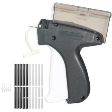 Imagem de Pistola fina costurada para roupas - Fixador rápido de roupas - Mini pistola de etiquetagem de costura com caixa de armazenamento - Inclui 6 agulhas, 1000 fixadores pretos e 1000 fixadores brancos