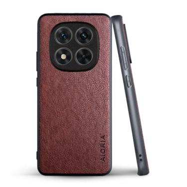 Imagem de AIORIA Capa para Xiaomi Poco X7 5G Xiaomi Redmi Note 14 PRO 5G 16.9 cm Capa de couro PU premium retrô design empresarial capa protetora completa para Xiaomi Poco X7 5G Redmi Note 14 PRO 5G (café)
