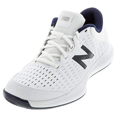 Imagem de New Balance Tênis masculino 696 V6 Hard Court, Branco/pigmento, 44