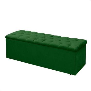 Imagem de Baú Calçadeira Guarda Volumes Recamier Quarto Estofado Solteiro 90cm -