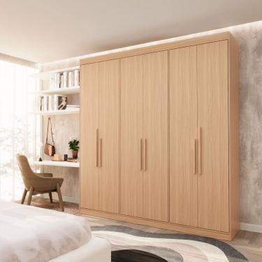 Imagem de Guarda Roupa Casal 6 Portas Lugano Mdf Cedro