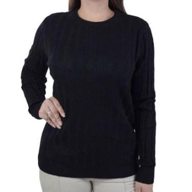 Imagem de Blusa Feminina Facinelli By Mooncity Tricot Preta - 651108-Feminino