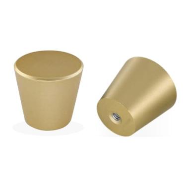 Imagem de Pacote com 7 puxadores de ouro, puxadores de ouro escovado, puxadores de liga de alumínio, puxadores de armário decorativos de latão escovado, puxadores de puxadores para armário de bar gaveta de armá