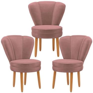 Imagem de Conjunto de 3 Poltronas para Sala Mesa de Jantar Decor Resistente - MO