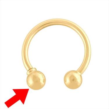 Imagem de Bolinha Para Piercing Ferradura Em Ouro 18k - DR Joias