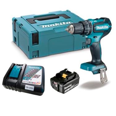 Imagem de Parafusadeira e Furadeira de impacto Makita 18V Dhp485rf1j Maleta e 1 Bateria 3Ah