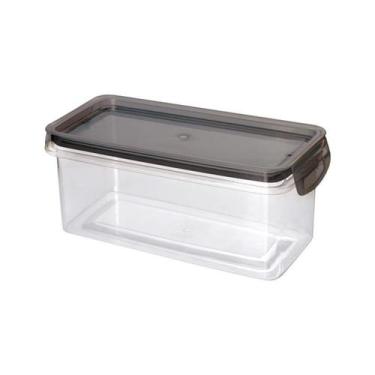 Imagem de Pote Hermético com Travas 890ml Plasútil Borracha Preto Compacto Resis