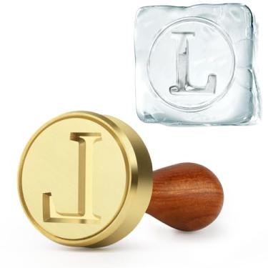 Imagem de PrudoPex Carimbo de gelo para cubo de gelo, letra L, 3,5 cm de profundidade, carimbo da marca Ice Cubes para coquetéis de uísque e bebidas de bar