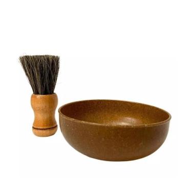 Imagem de Kit de Barbear Cumbuca + Pincel Barbeiro Profissional Barbearia - Lest