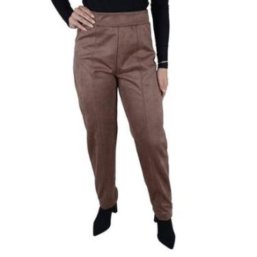 Imagem de Calça Feminina Averzzy Suede Marrom Claro - 6806-Feminino