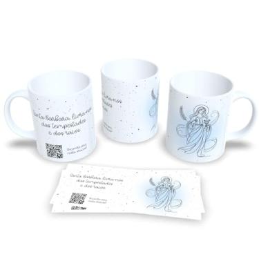 Imagem de Caneca de Porcelana Coleção Religiosa Com QR Code Orações (Santa Bárbara)