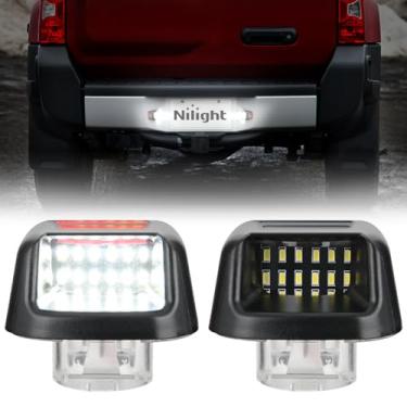 Imagem de Nilight Luzes de placa de licença compatíveis com Nissan Frontier Navara D40 2007 2008 2010 2011 2012 2013 2014 2015 2016 2017 2018 2019 2020 2021 2015 Titan Armada Xterra com tubo neon OLED vermelho