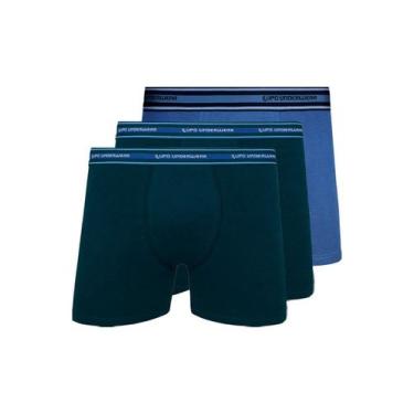 Imagem de Kit com 3 Cuecas Boxer Lupo 523-003 Colorido, Azul, G