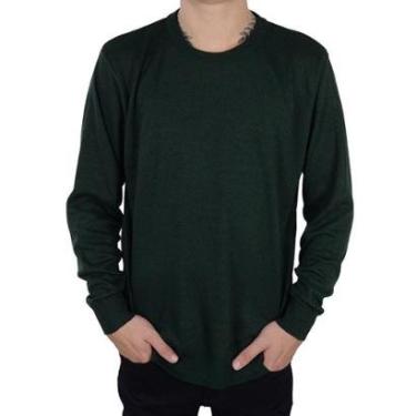 Imagem de Blusa Tricot Masculina Delkor Sueter Plus Size Verde - 59803-Masculino