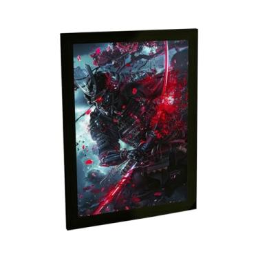 Imagem de Quadro Decorativo Samurai Oni Foice Dupla Quarto Sala Decoração Poster