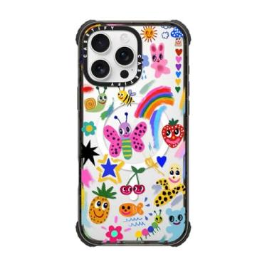 Imagem de CASETiFY Capa Ultra Impact para iPhone 16 Pro Max [Strong Slim / 3,5 m 5X Militray Grade Drop Protection/Compatível com Magsafe] - Good Vibes - Preto Transparente