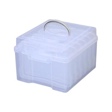 Imagem de WeiLaiKeQi Caixa de armazenamento de fotos Craft Craft Caswing Keeper Multryuse Organizer Box Card Caixa de armazenamento para papéis ATREST Cupons Stickers, Transparente