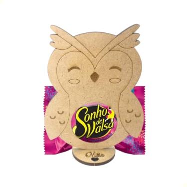 Imagem de Kit 10 Lembrancinhas Porta Bombom Coruja Dia Das Mães Mdf