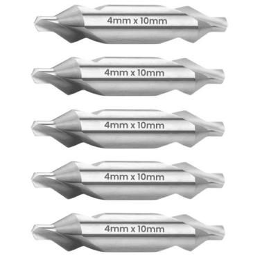 Imagem de Kit 5 Broca de Centro 4mm x 10mm HSS - IRVEN