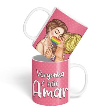 Imagem de Caneca Cerâmica - Namorados - LGBTQ - Vergonha é Não Amar