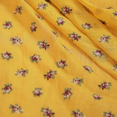 Imagem de Tecido de algodão com estampado de flores torcidas dinâmicas da The Yard, fabricado no Japão, adequado para vestidos da moda, camisas, saias, acolchoado e artesanato (1 m, estampado de flores de