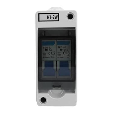 Imagem de Disjuntor de Vazamento Em Miniatura 2 Circuito de Trilho DIN Polo Caixa de Distribuição MCB Com Disjuntor de Disjuntor