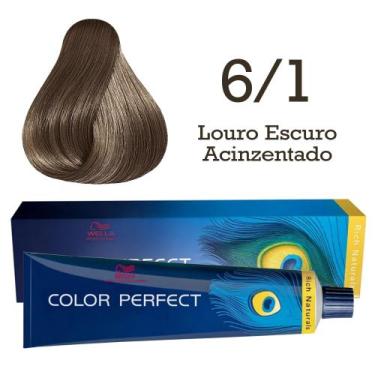 Imagem de Coloração 6/1 Louro Escuro Acinzentado Color Perfect  Wella Profession