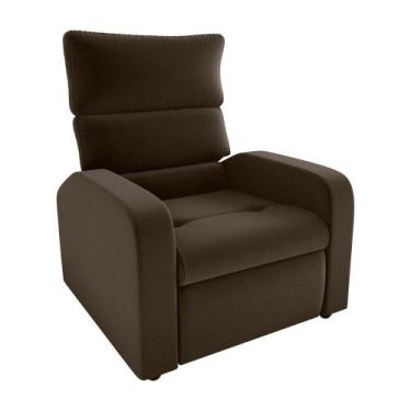 Imagem de Poltrona Do Papai Reclinável Kwid Veludo Marrom Matrix, Veludo Marrom