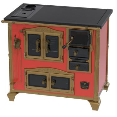 Imagem de Fogao a Lenha Venax n 2 Imperador Premium Caldeira Vermelho SE