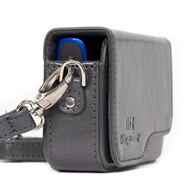Imagem de Capa de couro para câmera MegaGear com alça compatível com Canon PowerShot SX620 HS, ELPH 180, ELPH 190 é, ELPH 360 HS, ELPH 170 é, SX610 HS, Cinza