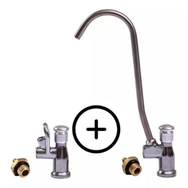 Imagem de Kit Torneira Válvula Jato E Copo Para Bebedouro De Pressão - MADASA