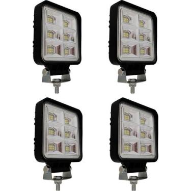 Imagem de KIT 4 Faróis de Milha Luz Auxiliar LED 144W LE6721 Carro Caminhonete T
