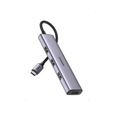 Imagem de Hub Ugreen 4 Portas USB-A 3.0 5Gbps CM473 - Cinza