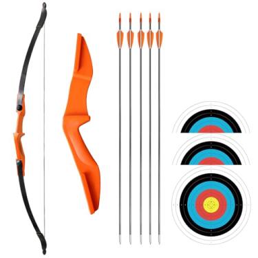 Imagem de Zenkon Arco e Flecha Profissional, Arco Flecha Profissional Destro, Arco Recurvo, 135 * 30 * 3.5cm,40 Libras