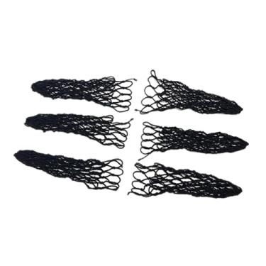 Imagem de UGPLM 6x Bolsos de malha de bolso para mesa de sinuca, bolsa de treinamento, bolsa de proteção, rede de bolso para mesa de bilhar e sinuca premium, Preto