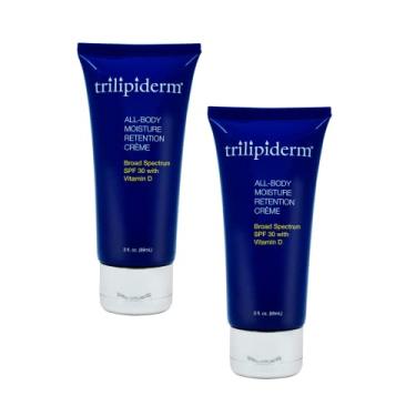 Imagem de Trilipiderm Creme Hidratante Corporal De Amplo Espectro Fps 30 Com Vitamina D, Pacote 2 Bisnagas 85 G, Tamanho Viagem, Hidratação Diária À Base Plantas, Protetor Solar Para Corpo E Rosto