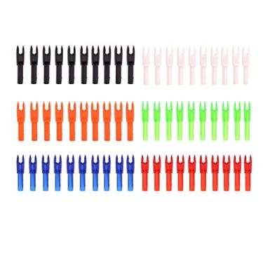 Imagem de SDCYOW Pacote Com 60 Inserções De Nocks Para Flechas Arco E Flecha Diâmetro Interno 4,20 Mm, Nock Plástico Recurvo Composto - Multicolorido