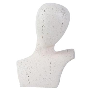 Imagem de Ｂｅｓｇａ Estatueta humana abstrata, estátua de resina, centro de mesa, sala de estar, busto, escultura, figura para loja, armário, bar, Branco