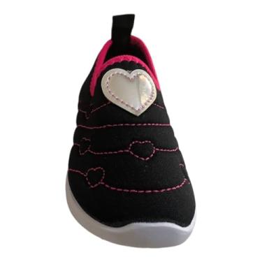 Imagem de TENIS MEIA INFANTIL MENINA PRETO CORAÇÃO PRATA CALCE FÁCIL (Preto, BR, Criança de 4 a 8 anos, Numérico, 31)